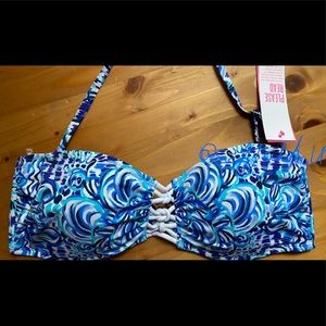 NWT LILLY PULITZER BIKINI TOP CALL MY SHELL PHONE